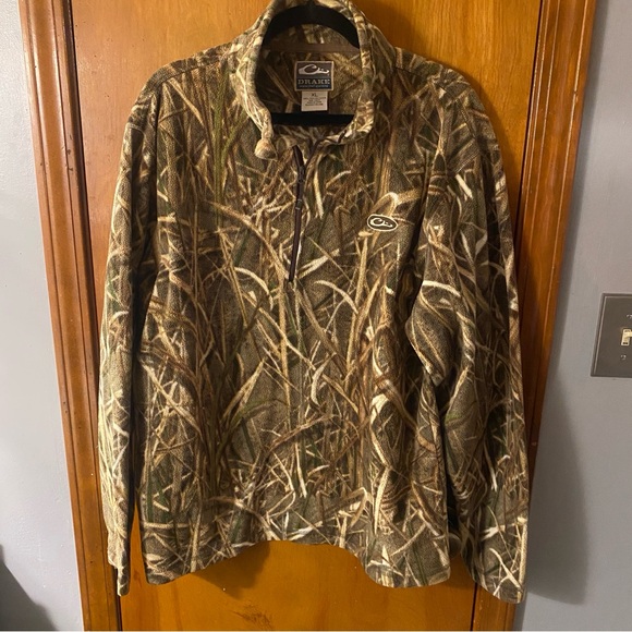 Drake Waterfowl Camo Fleece Pullover Jacket - Picture 1 of 4